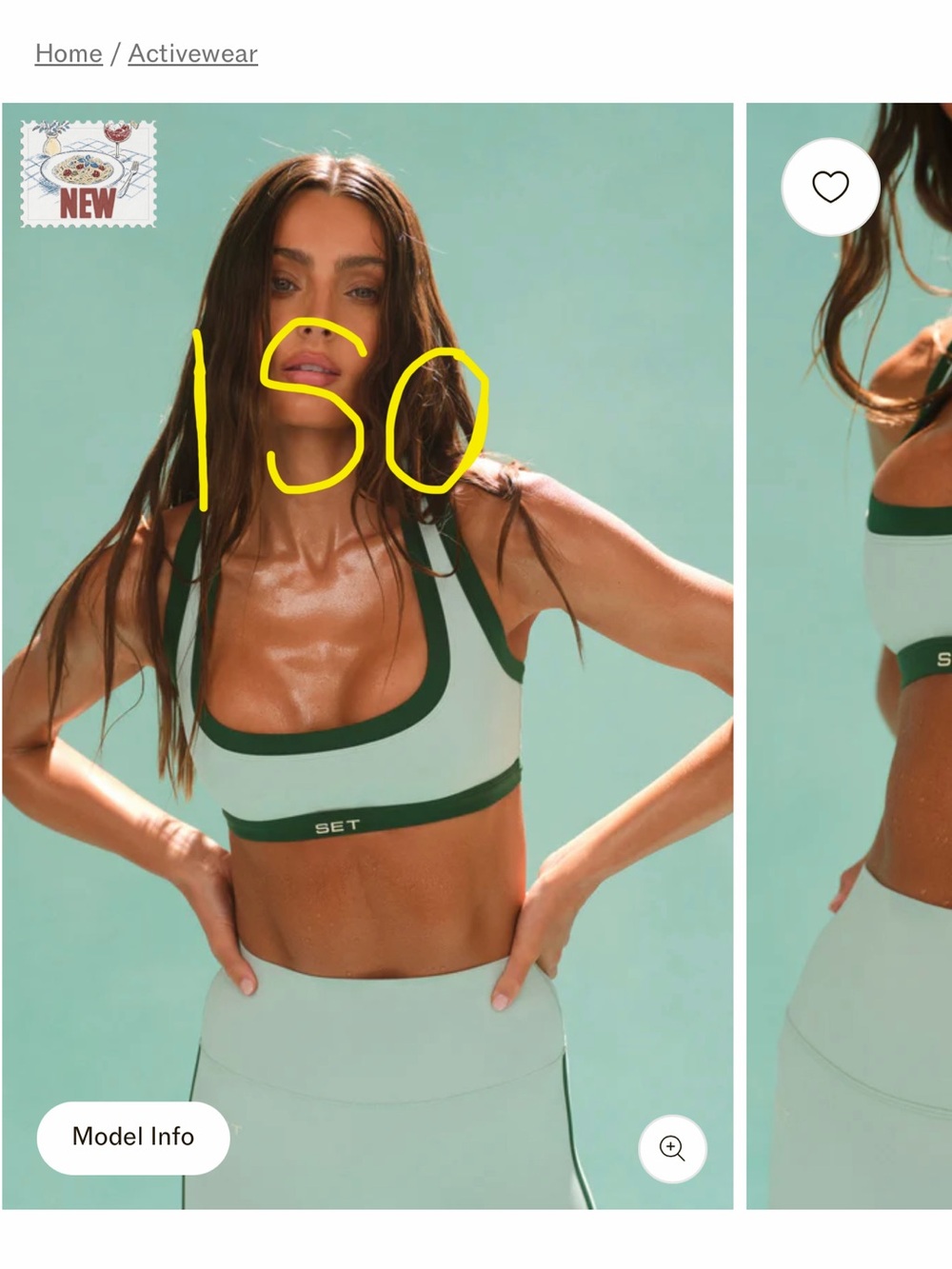 ISO SET Active bra size M